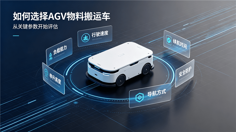 AGV搬运车如何选型？重点关注载重、定位精度与导航参数